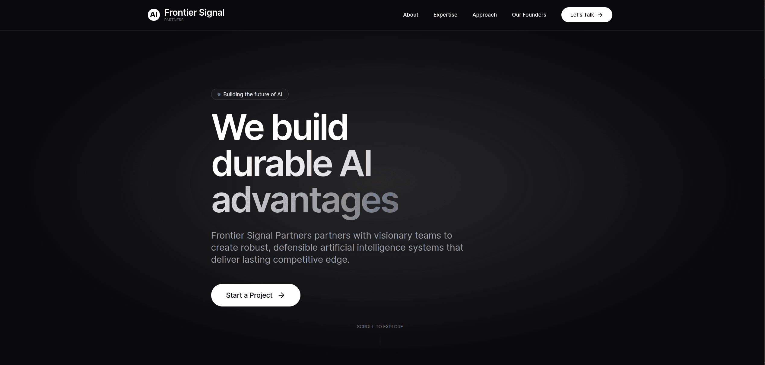 Frontier Signal Partners Website